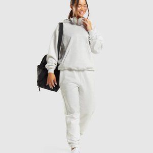 Gymshark Rest Day Sweat Set - White Marl